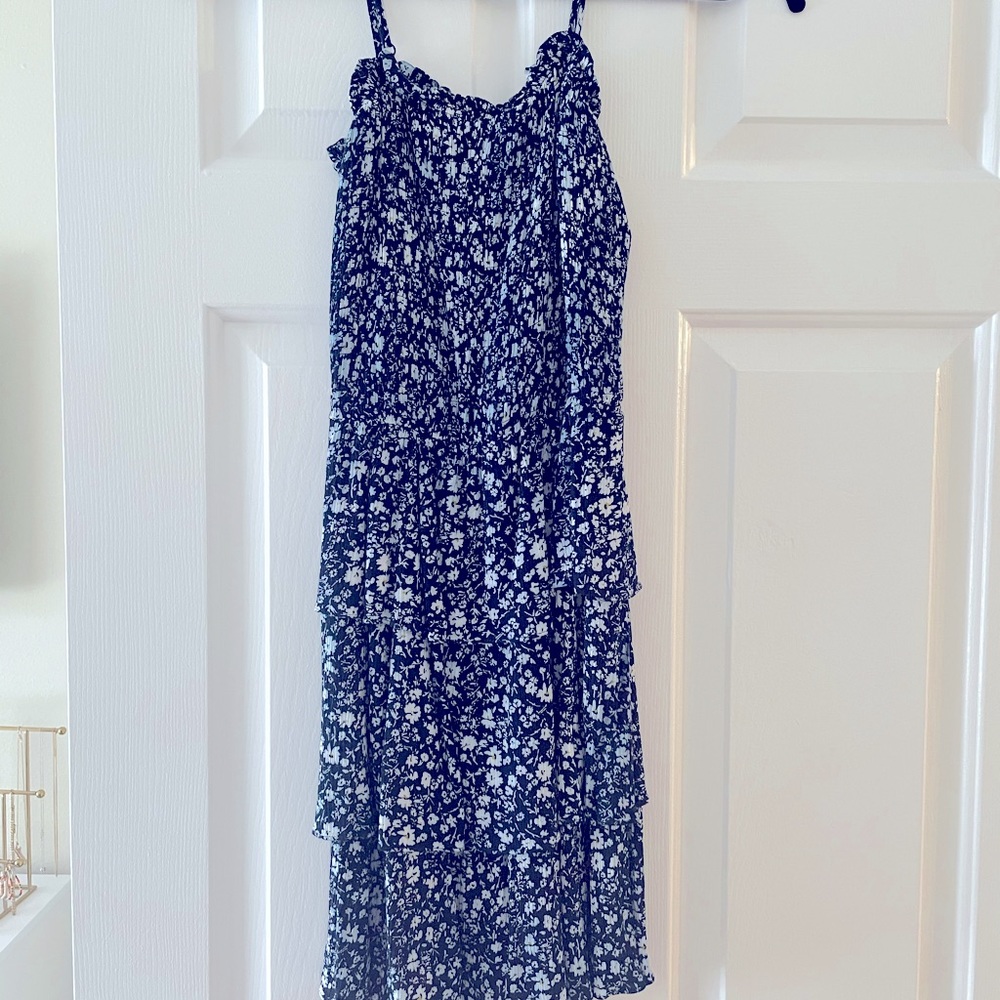 Navy floral dress